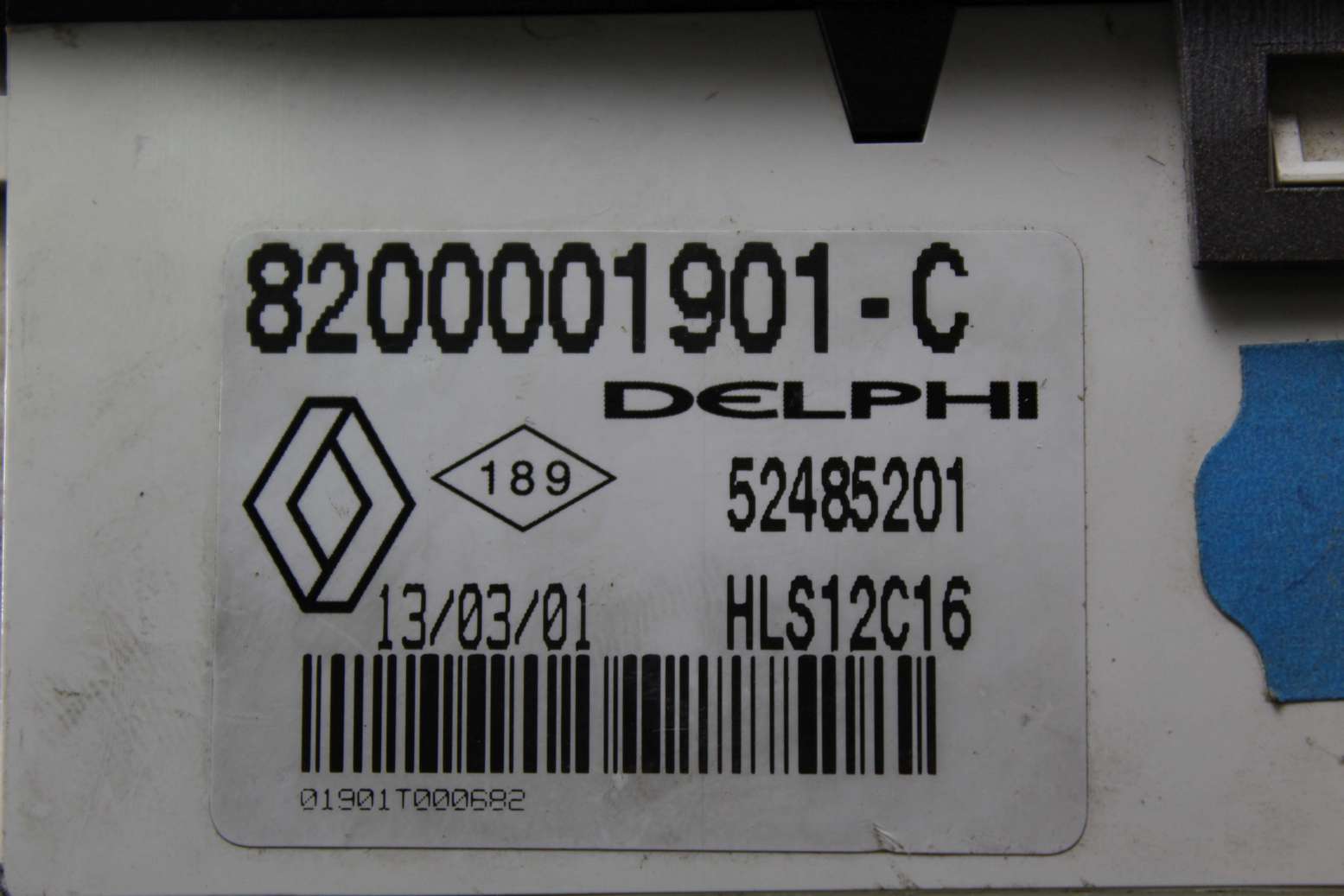 Panel de clima Renault Laguna 8200001901C 8200001901 C Delphi 52485201 HLS12C16 - foto 3