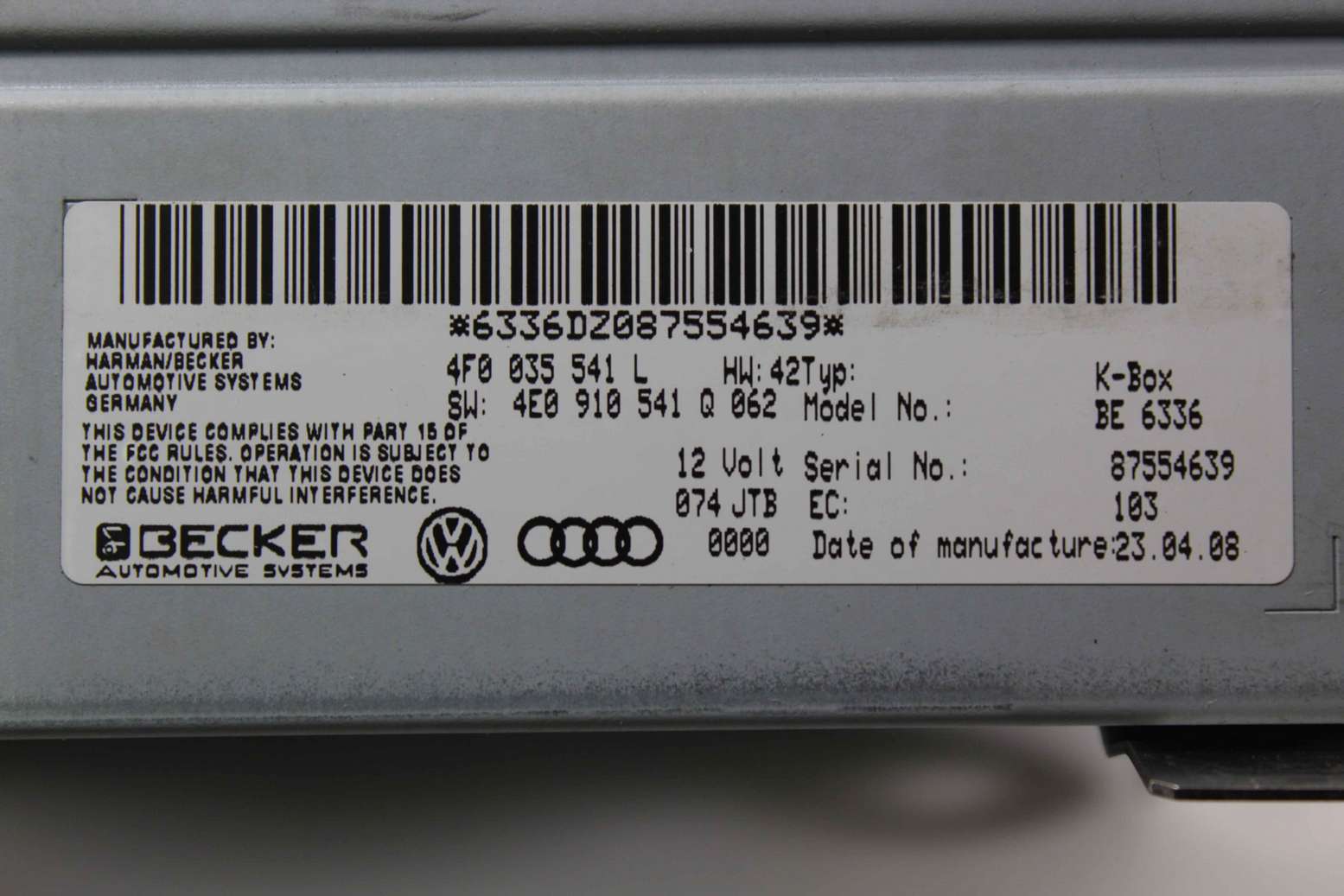 Modulo de control radio Audi A6 S6 C6 A4 - foto 2