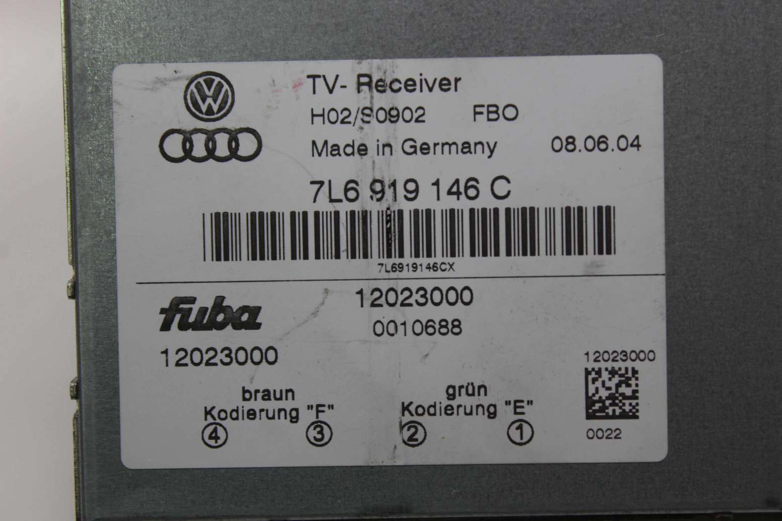 Modulo de control VW Touareg 7L6919146C 7L6 919 146 C Fuba 12023000 - foto 3