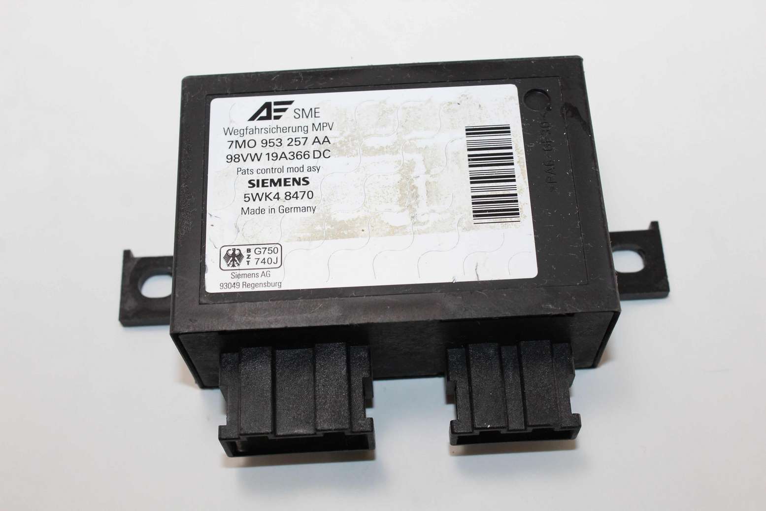 Módulo de inmovilizador VW Sharan 98VW19A366DC 98VW 19A366 DC 7M0953257AA 7M0 953 257 AA 7MO953257AA 7MO 953 257 AA Siemens 5WK48470 5WK4 8470 - foto 1