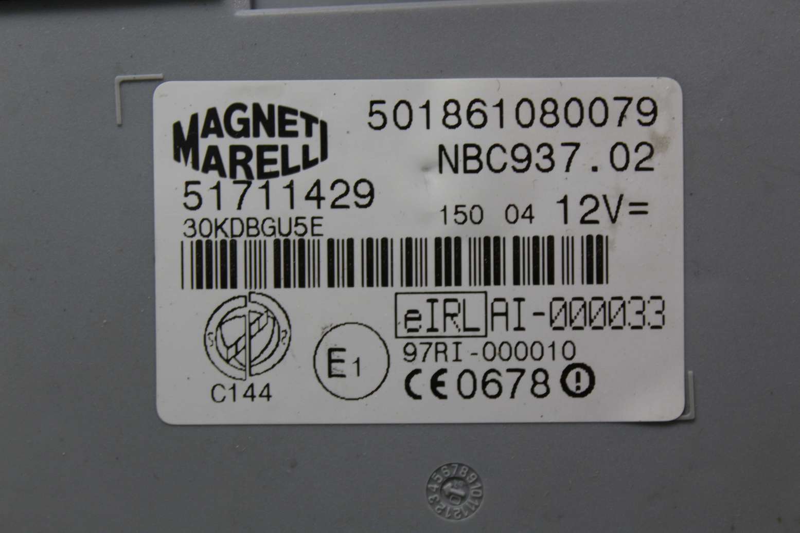 Caja de fusibles Alfa Romeo 147 51711429 Magneti Marelli 501861080079 NBC93702 NBC937.02 - foto 3