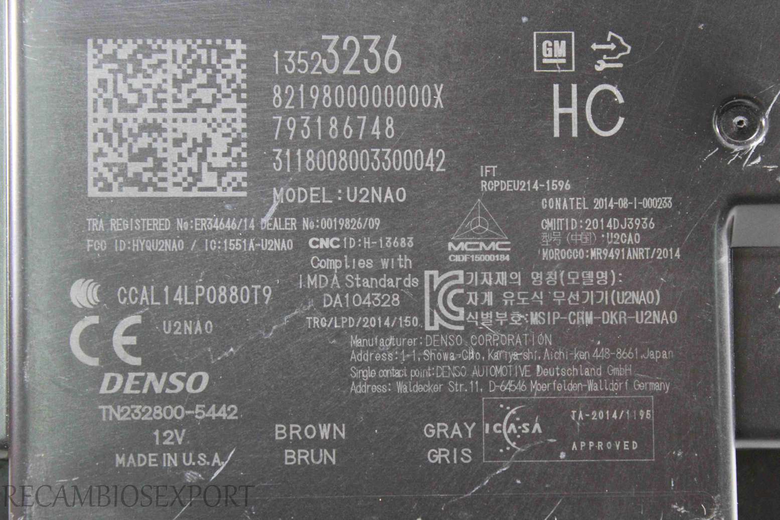 Modulo de control teléfono Cadillac 793186748 8219800000000X Denso TN2328005442 TN232800-5442 - foto 2