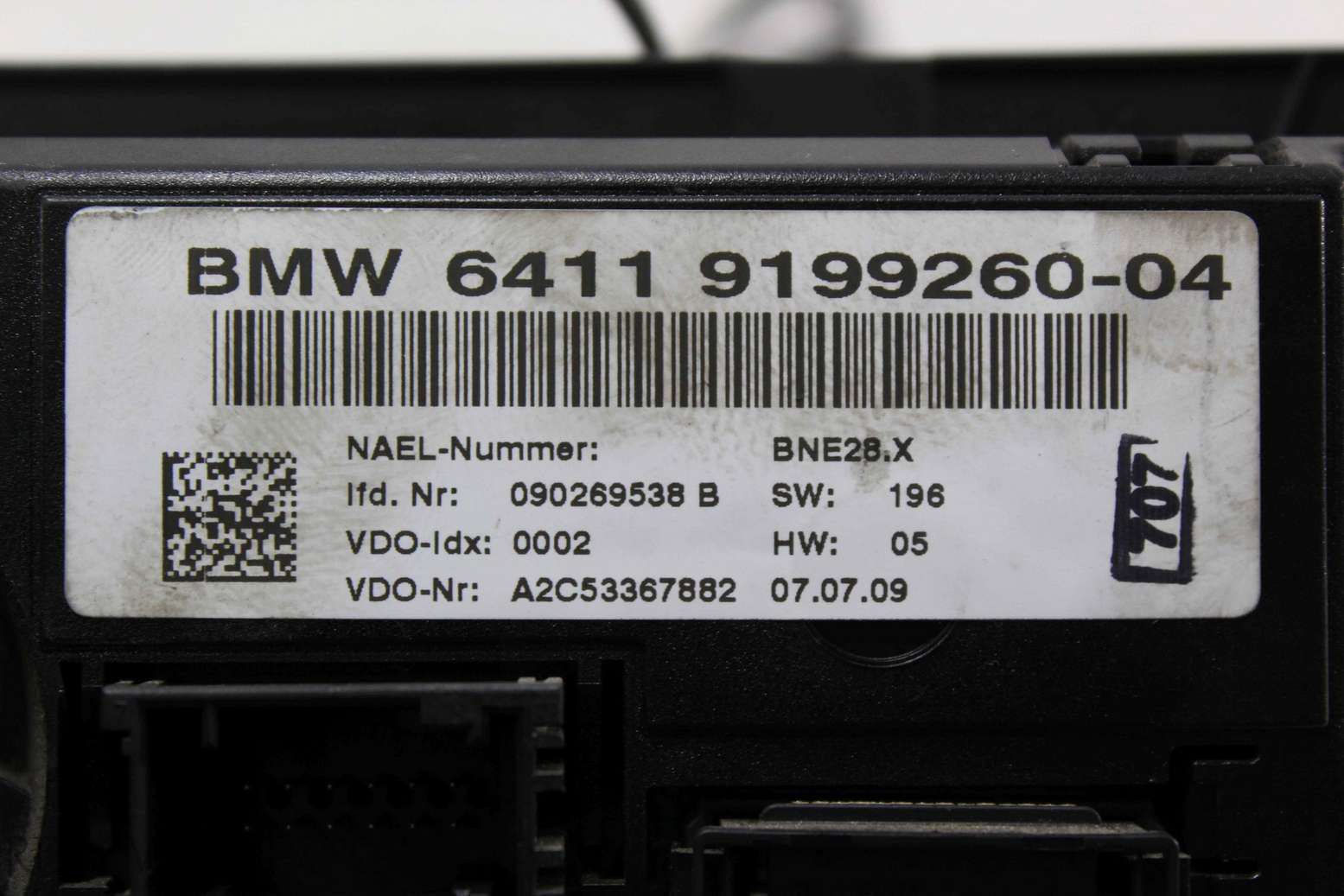 Panel de clima BMW E81 E82 E90 E91 6411919926004 6411 9199260-04 A2C53367882 - foto 2