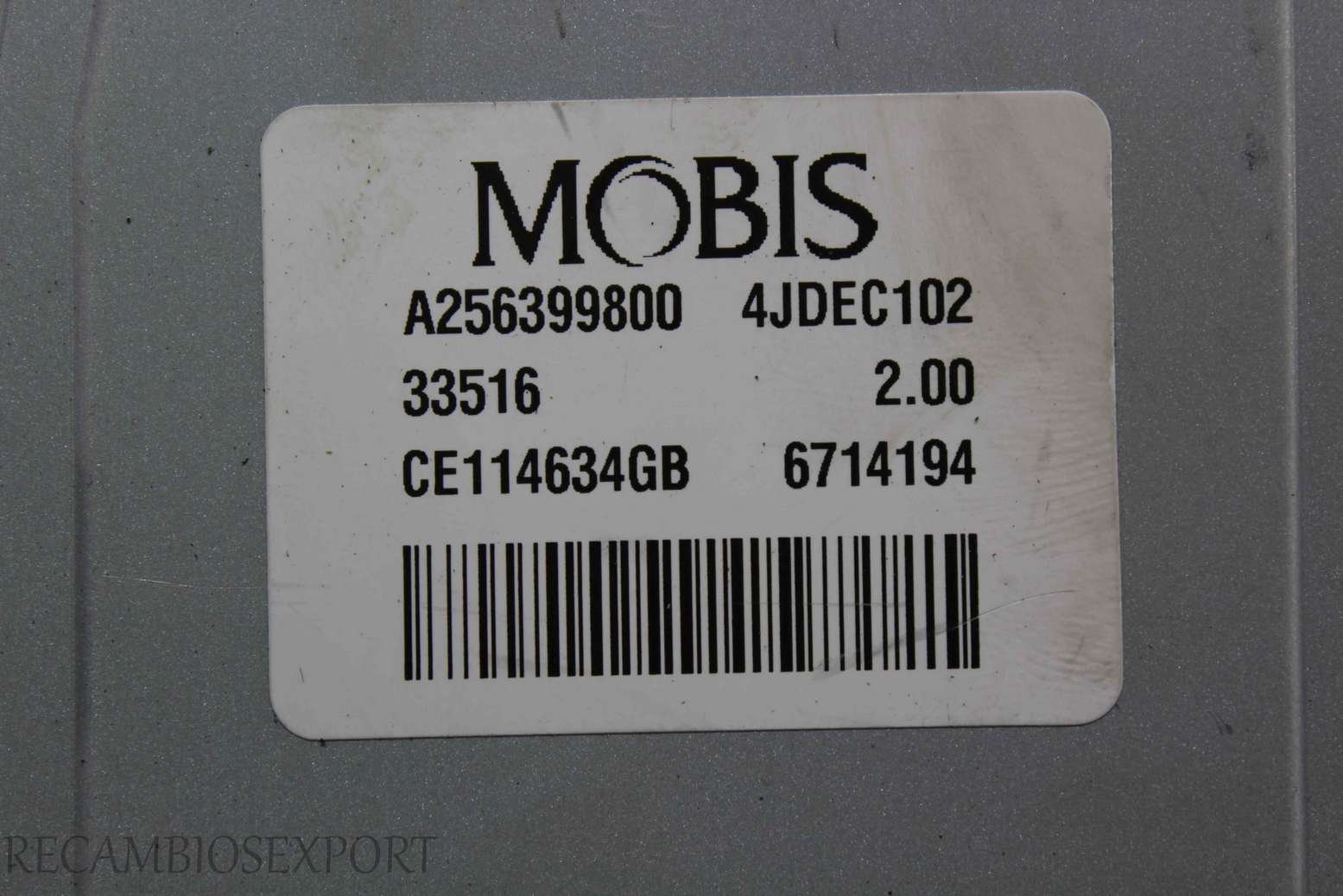 Modulo de control dirección Hyundai Kia Ceed A256399800 4JDEC102 A2A295595 A2A 295595 Mobis - foto 2