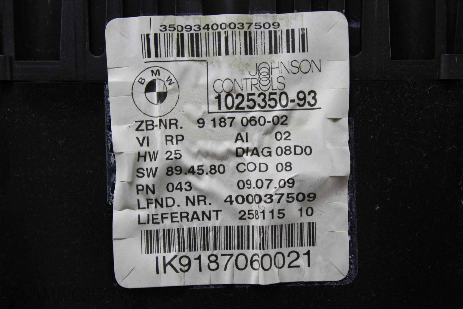 Cuadro de instrumentos BMW E90 E91 918706002 9 187 060-02 9187060-02 102535093 1025350-93 400037509 - foto 3