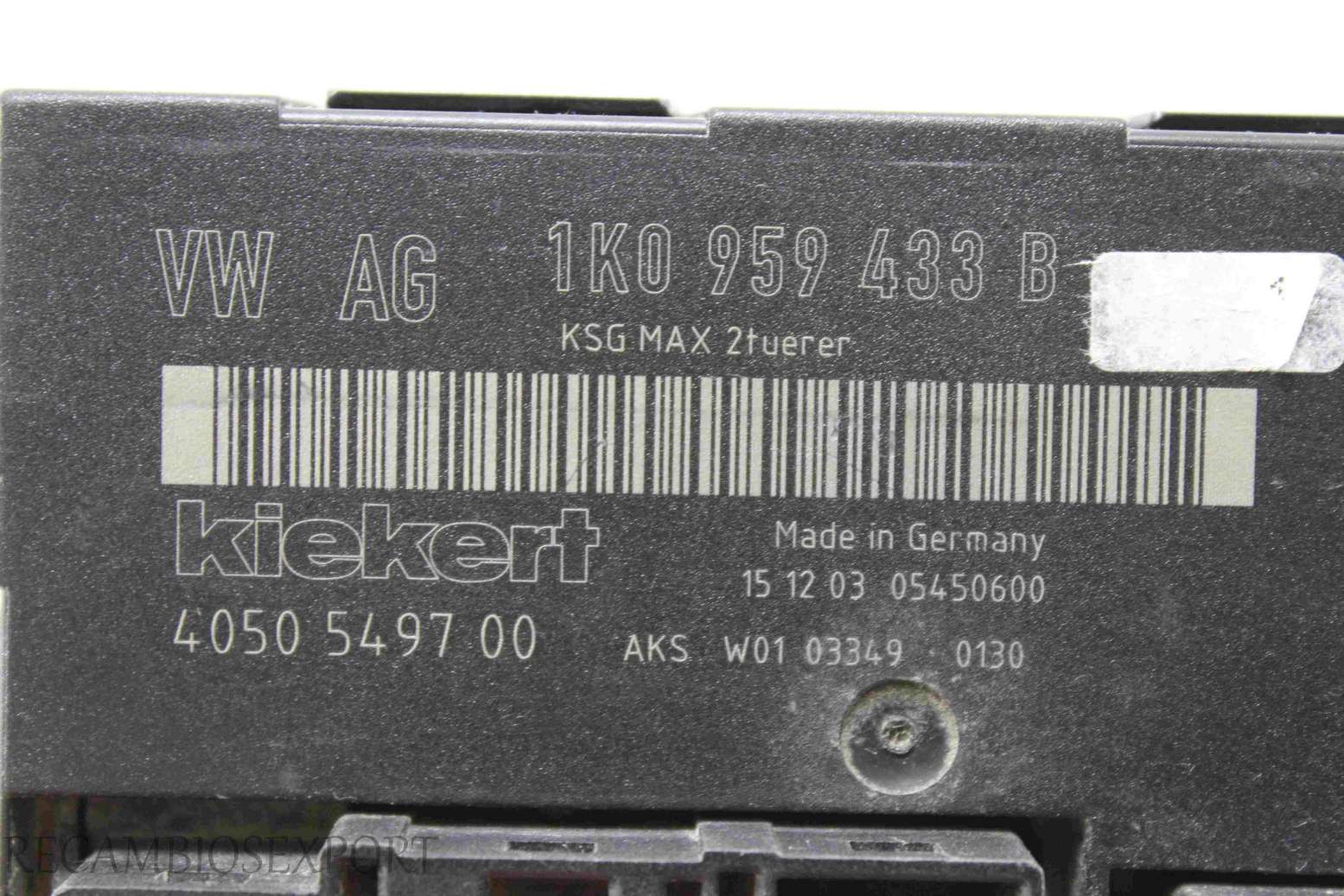 Centralita de confort VW Golf 1K0959433B 1K0 959 433 B Kiekert 4050549700 4050 5497 00 - foto 2