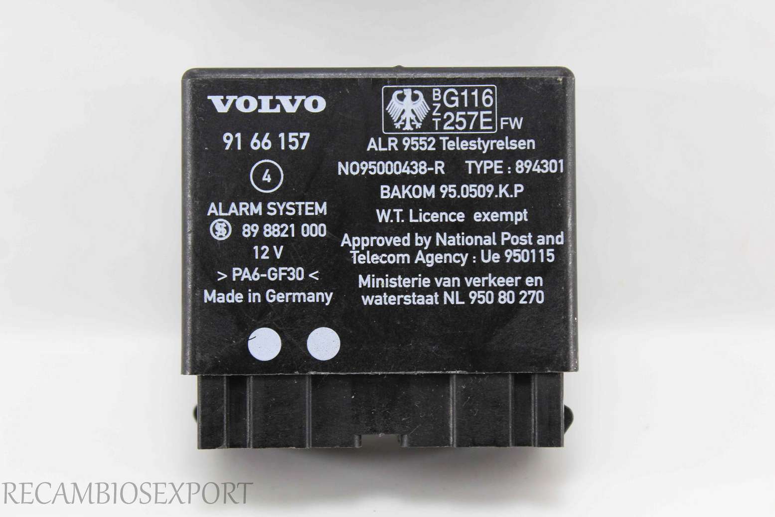 Rele de alarma Volvo S90 V90 850 900 9166157 91 66 157 898821000 89 8821 000 - foto 1