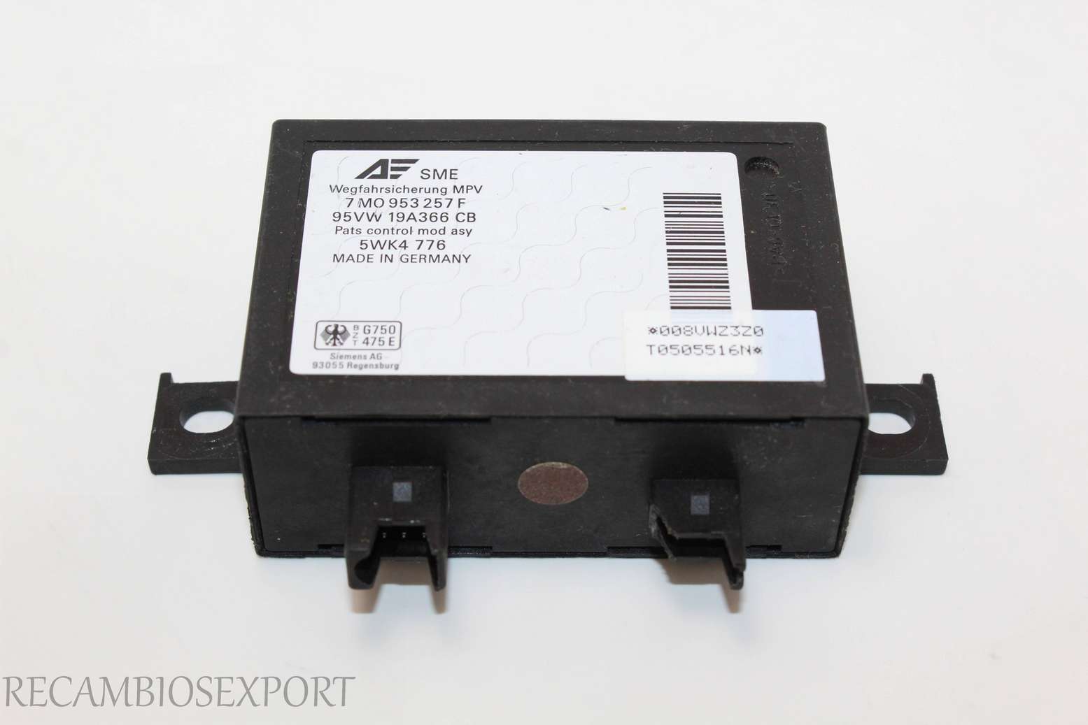 Modulo de control de inmovilizador VW Ford Seat 7M0953257F 7M0 953 257 F 95VW19A366CB 95VW 19A366 CB Siemens 5WK4776 5WK4 776 - foto 1