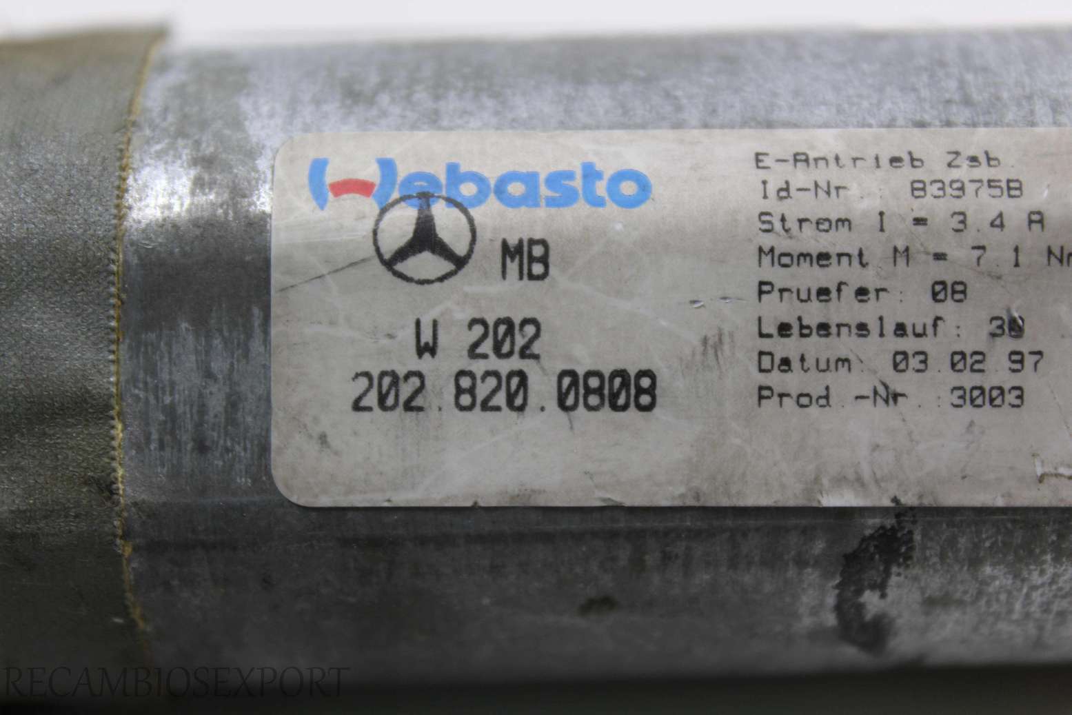 Motor de elevalunas Mercedes W202 2028210651 202 821 06 51 2028200808 202.820.0808 Bosch 0390201608 0 390 201 608 - foto 3