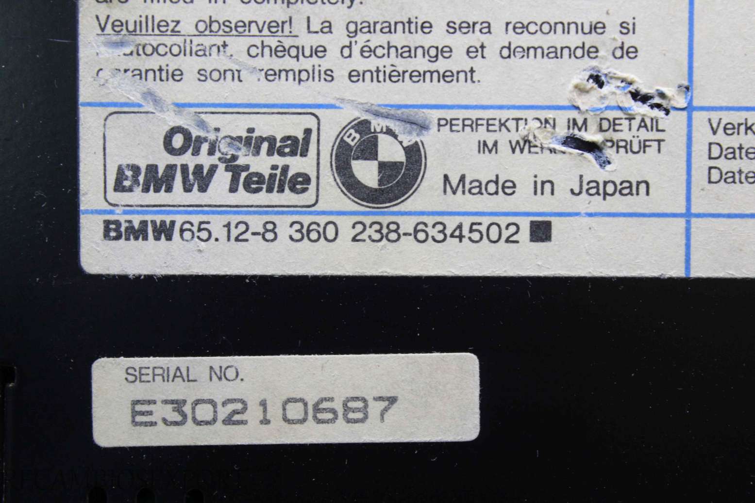 Modulo amplificador BMW E34 65128360238 65.12-8 360 238 634502 - foto 2