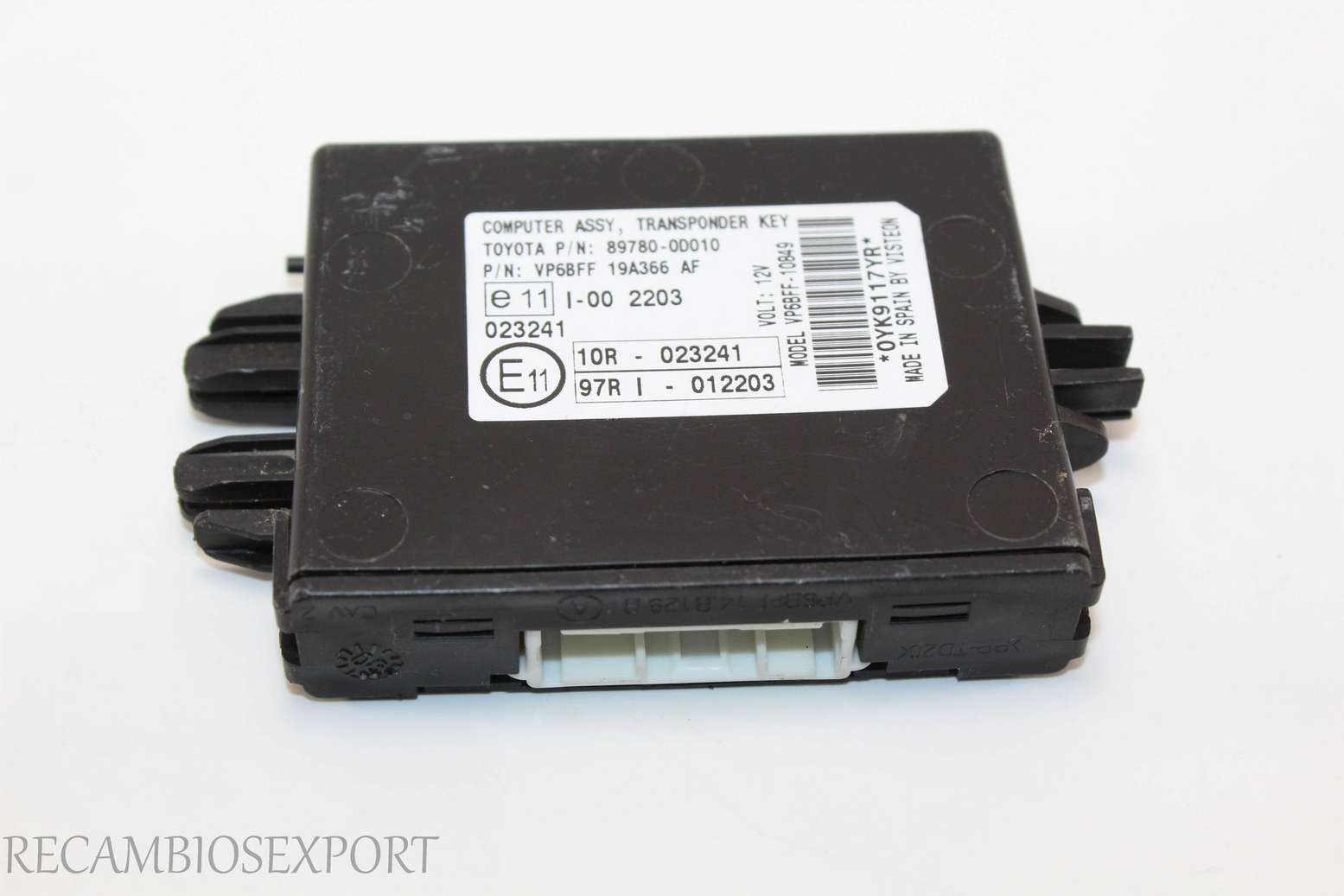 Caja de conexiones Toyota Yaris 897800D010 89780-0D010 VP6BFF19A366AF VP6BFF 19A366 AF - foto 1