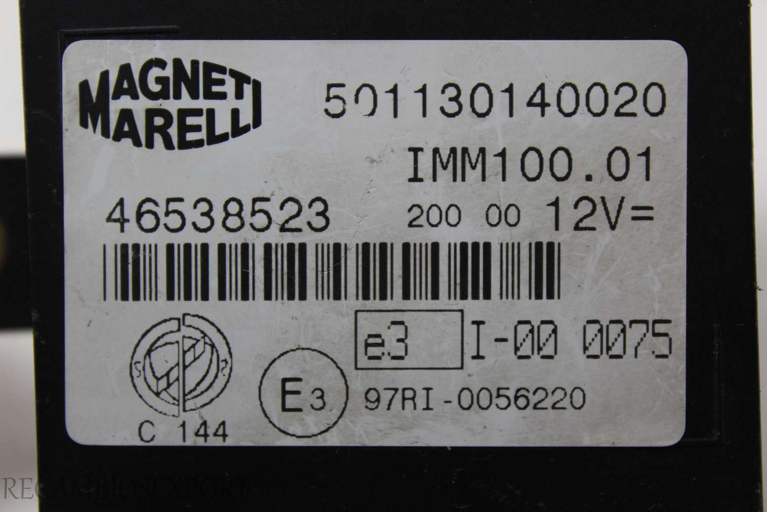 Módulo de control inmovilizador Fiat Multipla Lancia Lybra 46538523 97RI0056220 97RI-0056220 IMM10001 IMM100.01 Magneti Marelli - foto 2