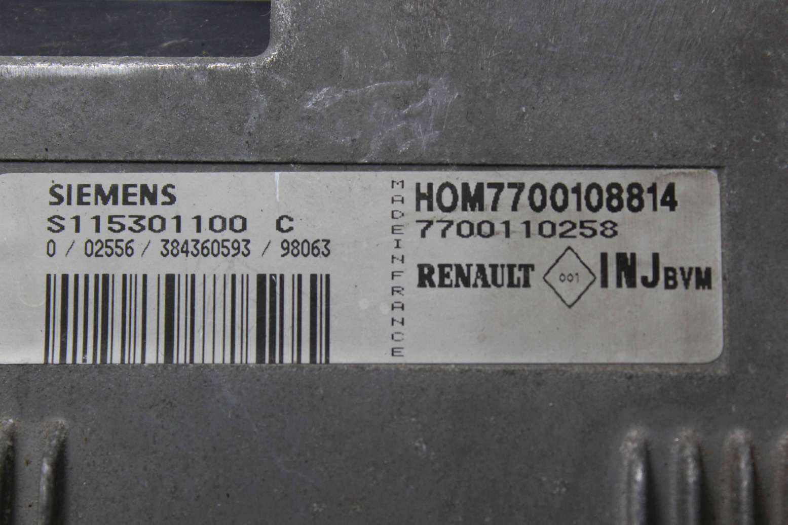 Centralita del motor Renault Clio H0M7700108814 7700110258 Siemens S115301100C S115301100 C - foto 3