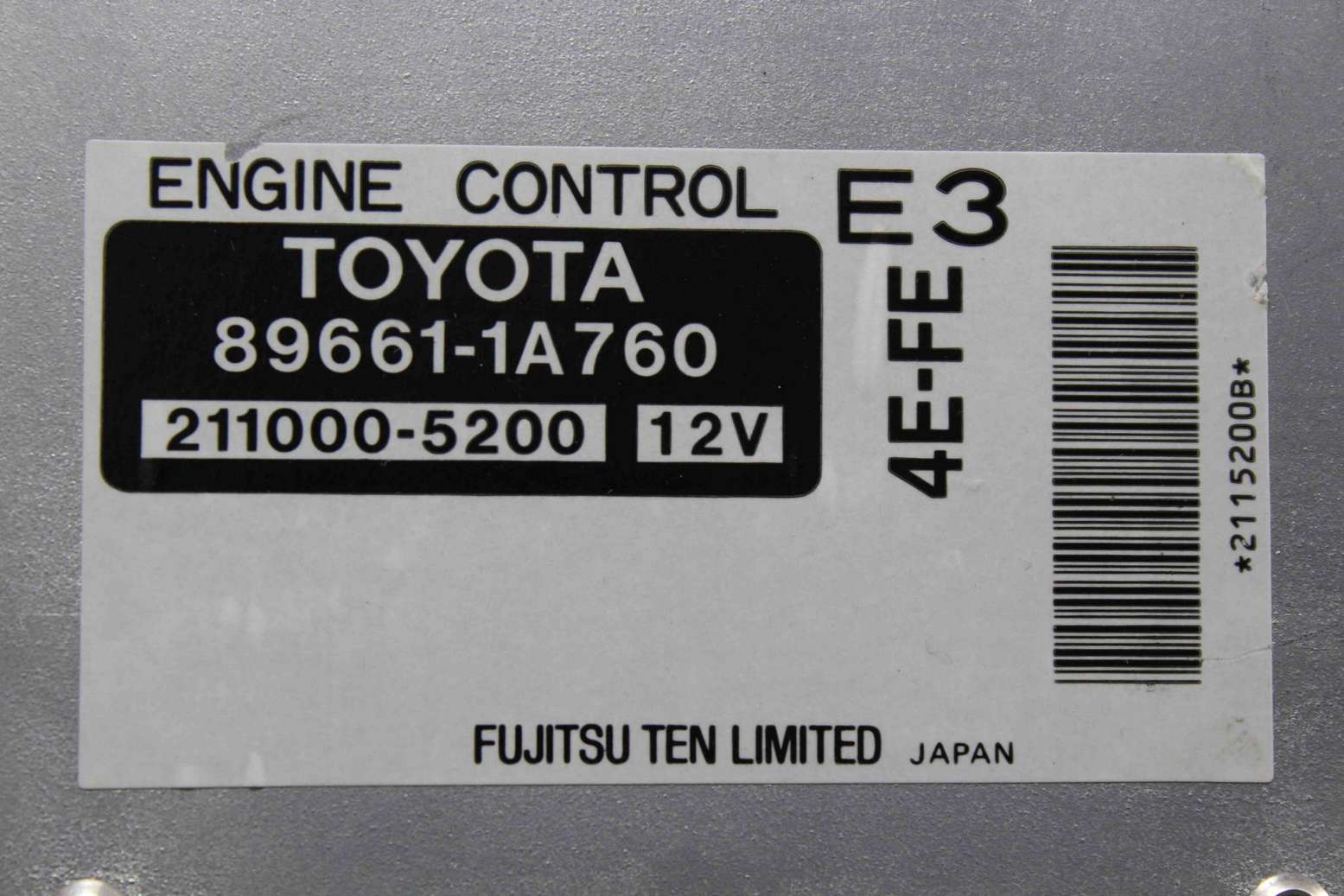 Centralita del motor Toyota Corolla 896611A760 89661-1A760 2110005200 211000-5200 - foto 2
