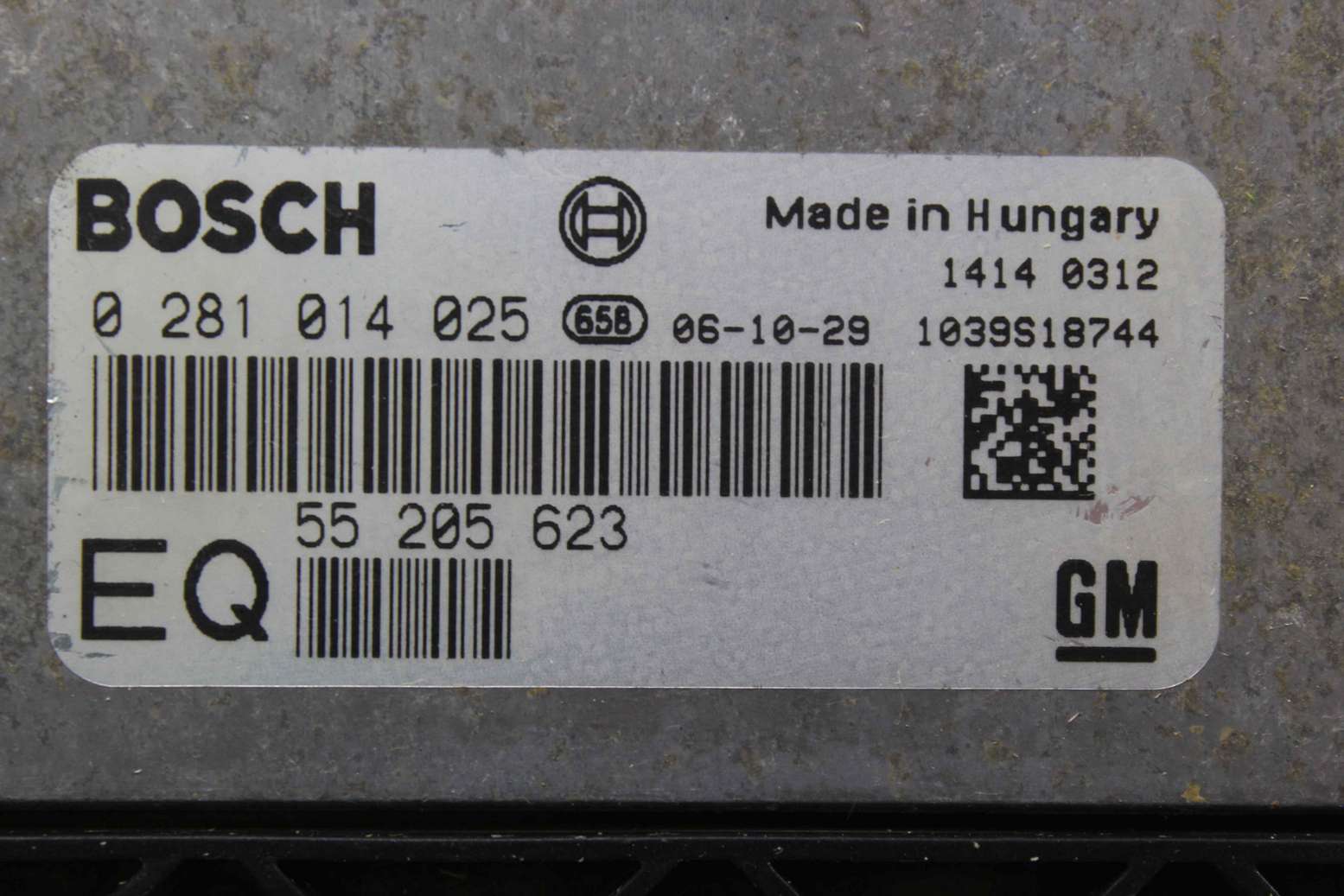 Centralita del motor Opel Zafira Astra EQ55205623 EQ 55205623 55 205 623 Bosch 0281014025 0 281 014 025 - foto 2
