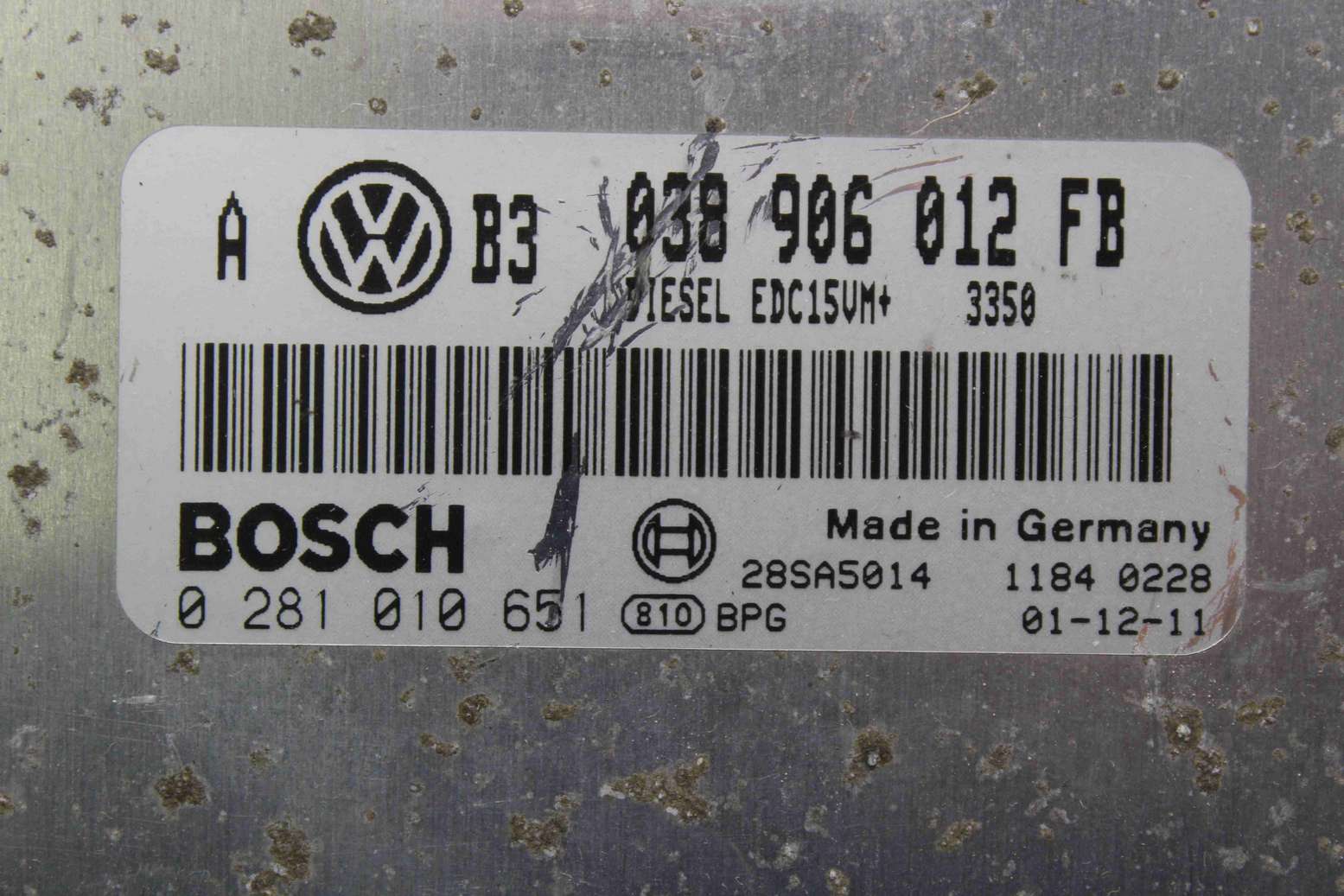 Centralita del motor VW Golf Bora 038906012FB 038 906 012 FB Bosch 0281010651 0 281 010 651 - foto 2