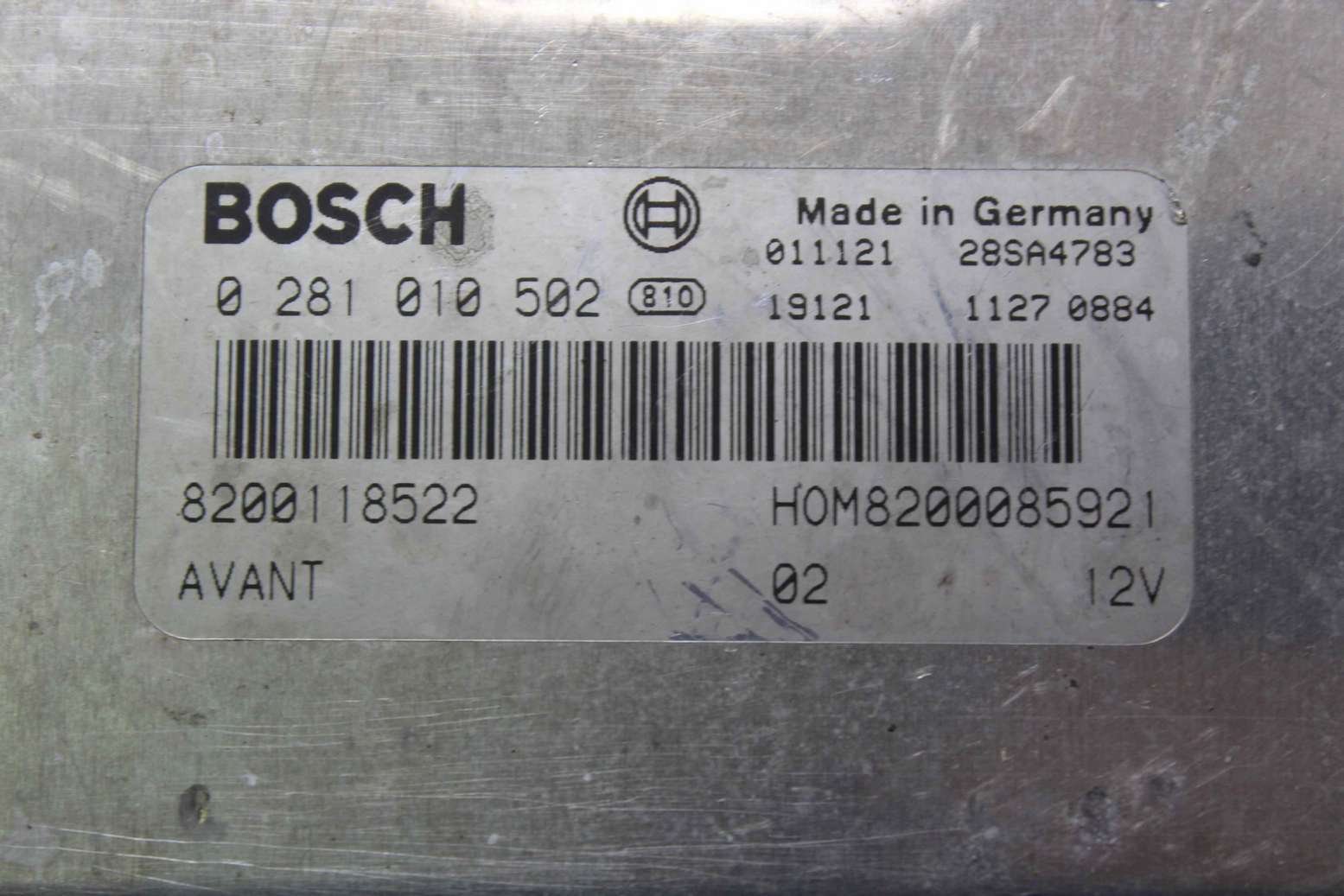 Centralita del motor Renault Kangoo H0M8200085921 HOM8200085921 8200118522 Bosch 0281010502 0 281 010 502 - foto 2