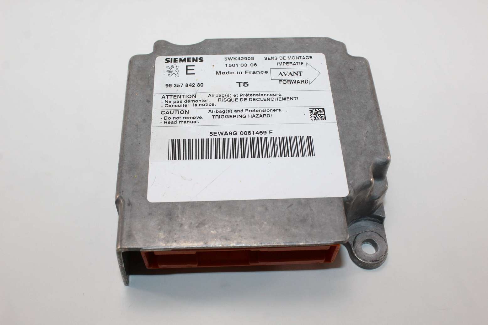Centralita de airbag Peugeot 307 9635784280 96 357 842 80 Siemens 5WK42908 5WK4 2908 - foto 1