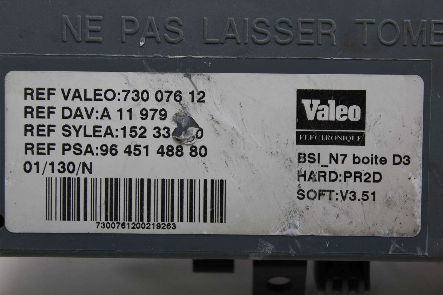 Caja de fusibles Citroen Peugeot 9645148880 96 451 488 80 Valeo 73007612 730 076 12 BSI_N7 Boite D3 - foto 2