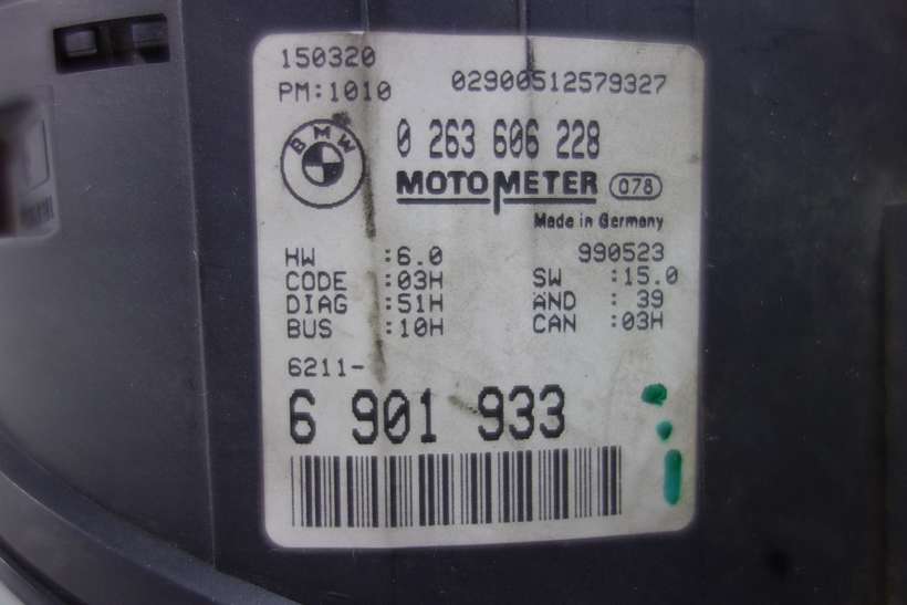 Cuadro de instrumentos BMW E46 6901933 Bosch 0263606228 0 263 606 228 - foto 2