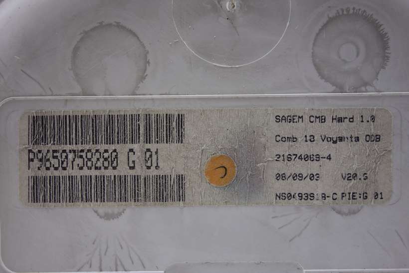 Cuadro de instrumentos Citroen C2 P9650758280G01 P9650758280G P9650758280 G 01 - foto 2