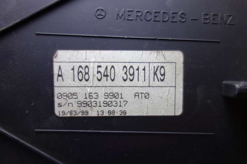 Cuadro de instrumentos Mercedes W168 A1685403911 K9 A 168 540 3911 09051639901 0905 163 9901 9903190317 - foto 2