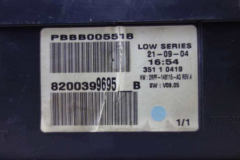 Cuadro de instrumentos Renault Megane 8200399695B 8200399695-B 2RPF14B115AQ 2RPF-14B115-AQ - foto 2