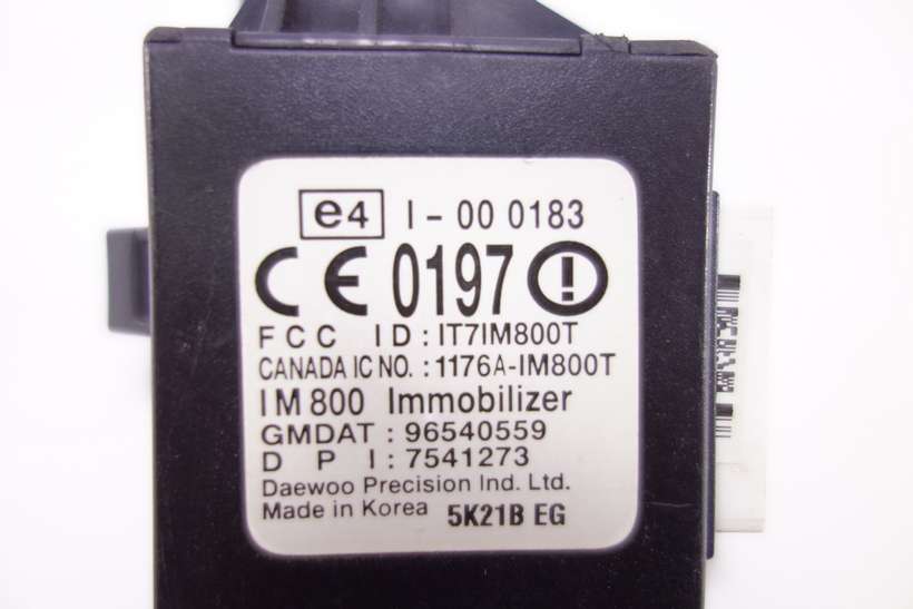 Lector de llave Chevrolet Daewoo Kalos 96540559 7541273 1176AIM800T 1176A-IM800T IT7IM800T - foto 2