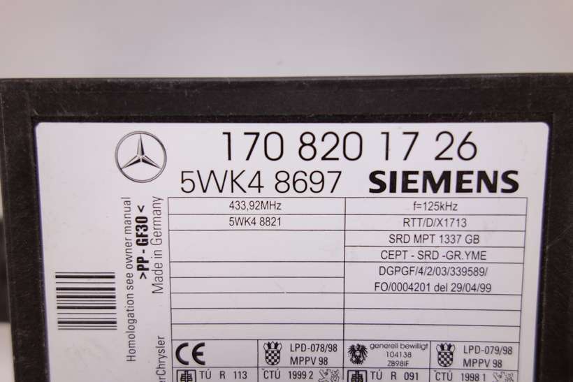 Módulo de confort Mercedes Benz 1708201726 170 820 17 26 Siemens 5WK48697 5WK4 8697 - foto 2