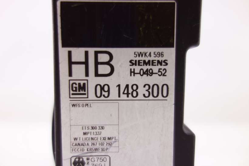 Lector de llave Opel Omega 09148300 09 148 300 Siemens 5WK4596 5WK4 596 HB - foto 2