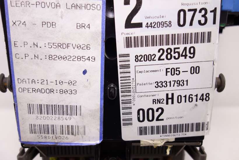 Caja de fusibles Renault Laguna 8200228549 55RDFV026 44209580731 - foto 3