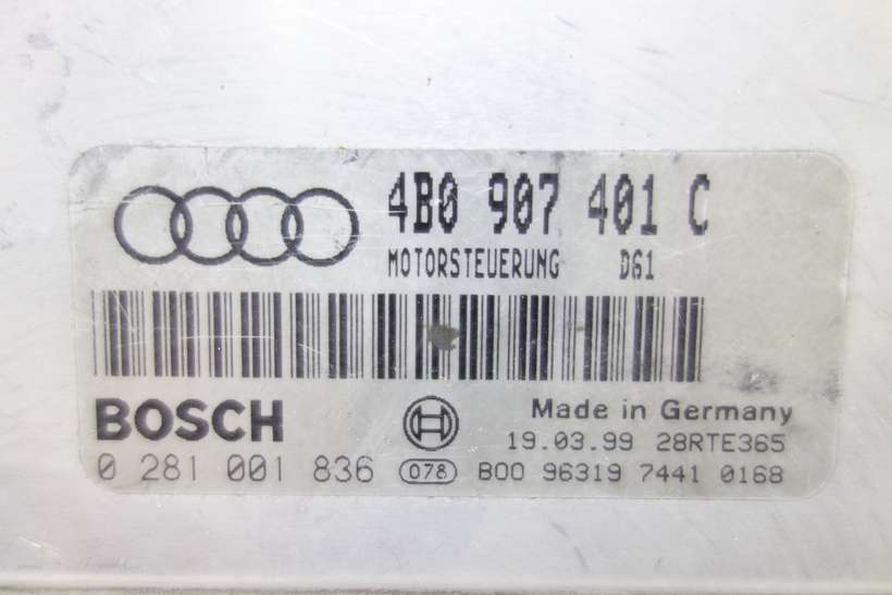 Centralita del motor Audi A4 A6 4B0907401C 4B0 907 401 C 0281001836 0 281 001 836 - foto 2