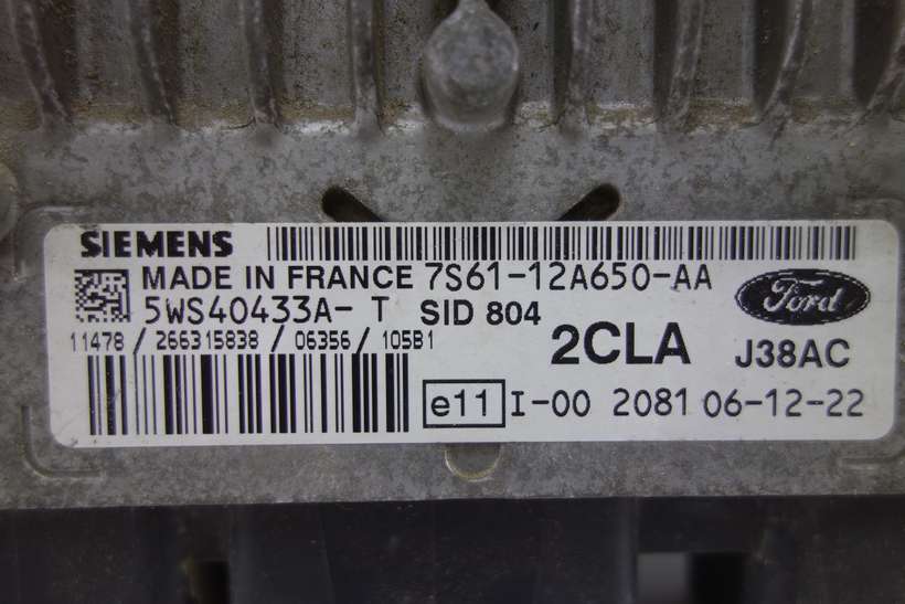 Centralita del motor Ford Fiesta 7S6112A650AA 7S61-12A650-AA 5WS40433AT 5WS40433A-T 2CLAJ38AC 2CLA J38AC - foto 2