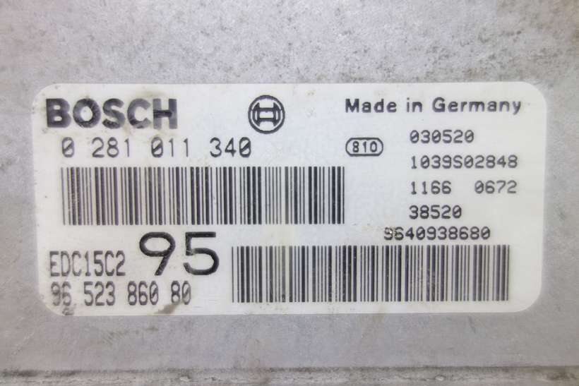 Centralita del motor Citroen C5 9652386080 96 523 860 80 Bosch 0281011340 0 281 011 340 EDC15C2 - foto 2