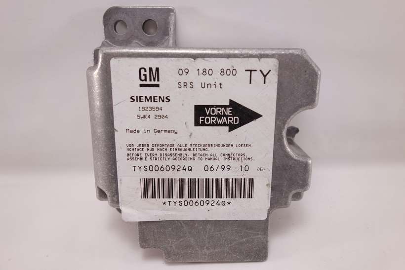 Centralita de airbag Opel Vectra 09180800 09 180 800 Siemens 5WK42904 5WK4 2904 1923594 TY - foto 1