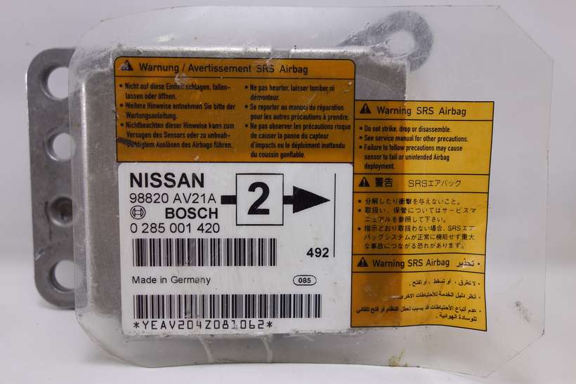 Centralita de airbag Nissan Primera 98820AV21A 98820 AV21A Bosch 0285001420 0 285 001 420 - foto 1