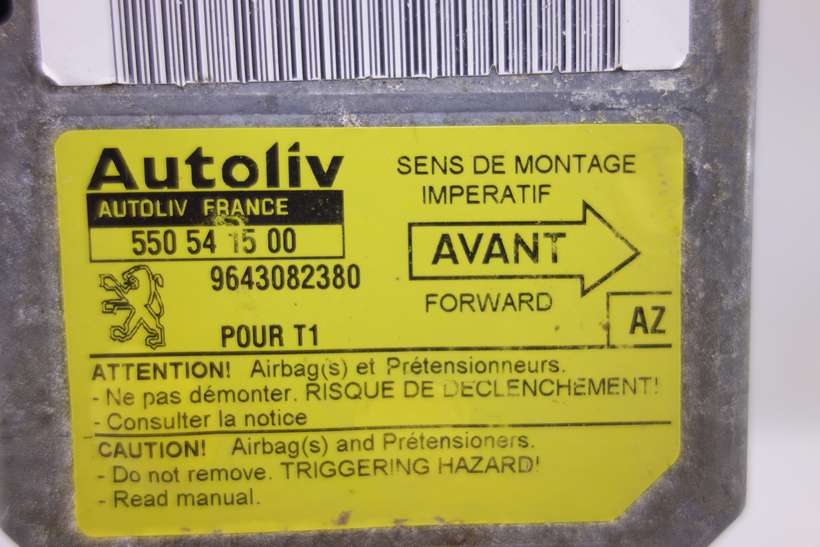 Centralita de airbag Peugeot 206 9643082380 550541500 550 54 15 00 AZ - foto 2