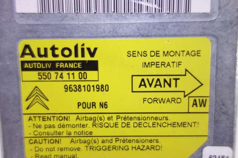 Centralita de airbag Citroen Xsara 9638101980 550741100 550 74 11 00 AW - foto 2