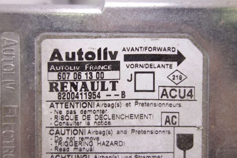 Centralita de airbag Renault Scenic 8200411954B 8200411954--B 607061300 607 06 13 00 AC - foto 2