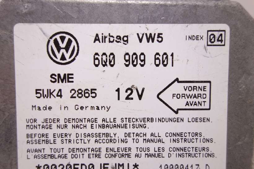 Centralita de airbag VW Seat 6Q0909601 6Q0 909 601 5WK42865 5WK4 2865 INDEX 04 - foto 2