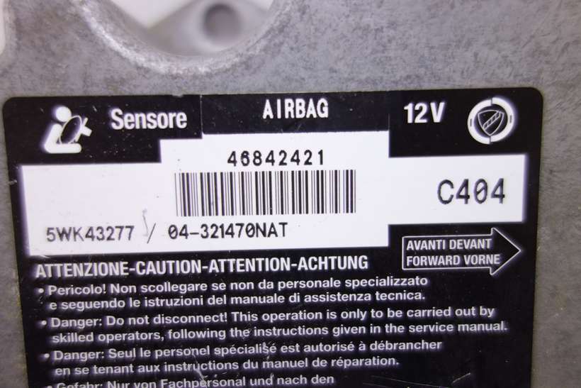 Centralita de airbag Alfa Romeo 46842421 5WK43277 04321470NAT 04-321470NA T - foto 2