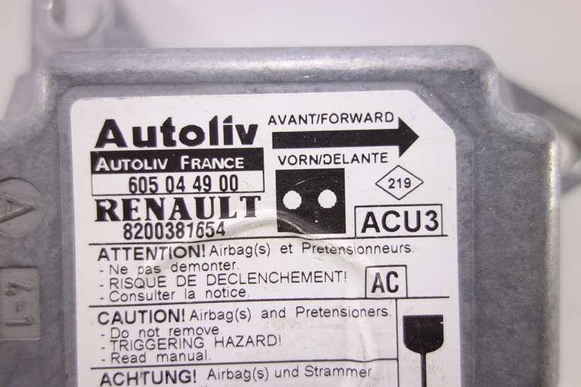 Centralita de airbag Renault Kangoo 8200381654 605044900 605 04 49 00 AC - foto 2