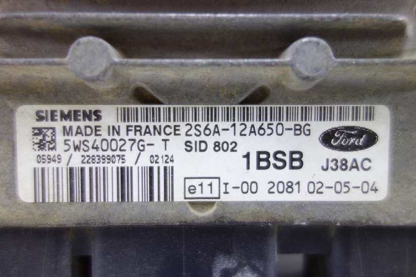 Centralita del motor Ford Fiesta 2S6A12A650BG 2S6A-12A650-BG 5WS40027GT 5WS40027G-T - foto 2