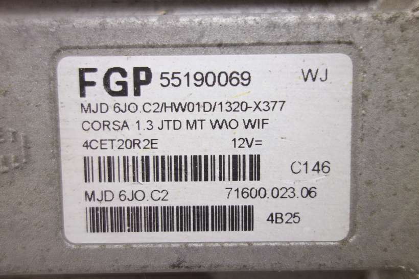 Centralita del motor Opel Corsa 55190069 55190069 7160002306 71600.023.06 MJD6J0C2 MJD 6J0.C2 - foto 2