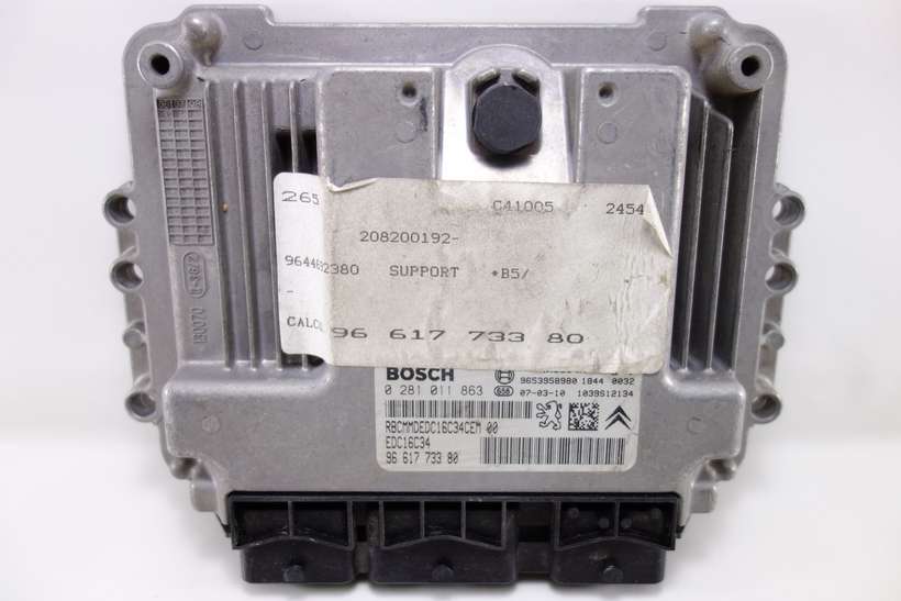 Centralita del motor Peugeot 307 Citroen 9661773380 96 617 733 80 Bosch 0281011863 0 281 011 863 EDC16C34 - foto 1