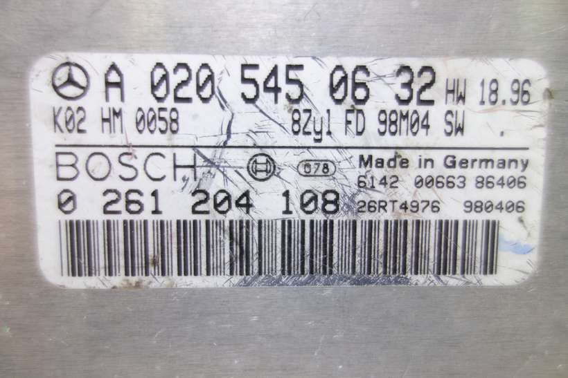 Centralita del motor Mercedes W210 A0205450632 A 020 545 06 32 Bosch 0261204108 0 261 204 108 - foto 2