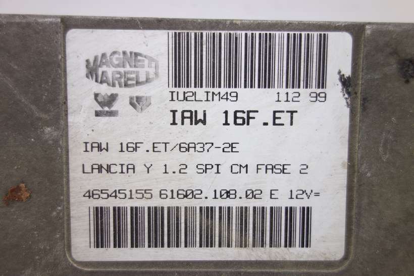 Centralita del motor Lancia Ypsilon 46545155 Magneti Marelli IAW16FET IAW 16F.ET 6160210802E 61602.108.02 E 6160210802 - foto 2