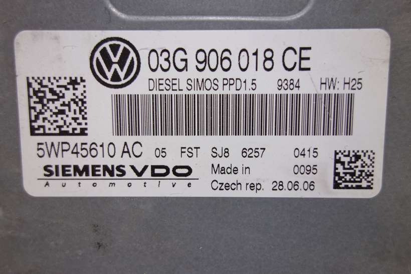 Centralita del motor Volkswagen Passat 03G906018CE 03G 906 Siemens 5WP45610AC 5WP45610 AC - foto 2