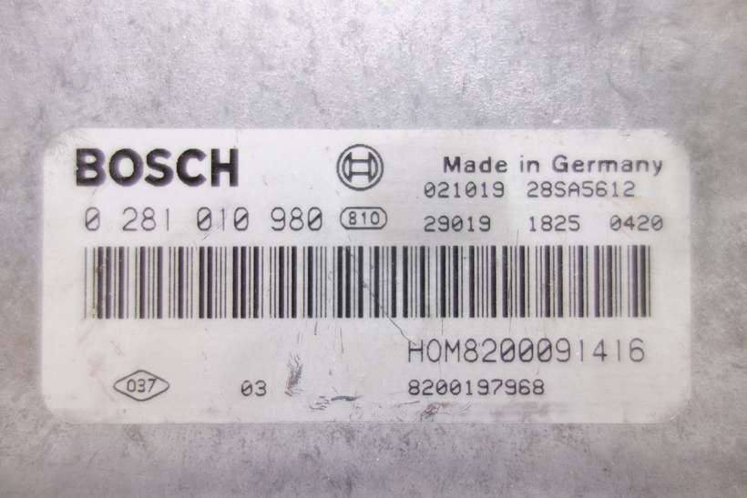 Centralita del motor Renault Scenic 8200197968 HOM8200091416 Bosch 0281010980 0 281 010 980 - foto 2