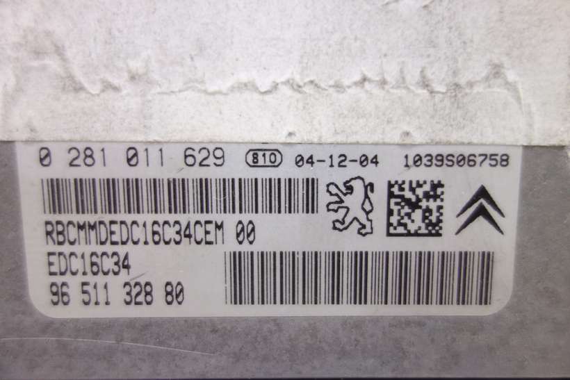 Centralita del motor Peugeot 307 Citroen C4 9651132880 96 511 328 80 Bosch 0281011629 0 281 011 629 EDC16C34 - foto 2